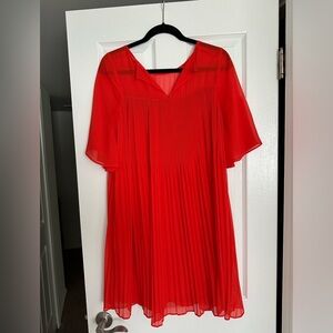 Maeve bright tangerine flowy dress